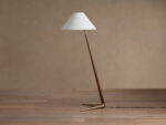 GV Edric Midcentury Wood Lamp with Linen Shade - Image 3