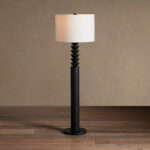 GV Black Oak Lamp Lathe Floor Lamp
