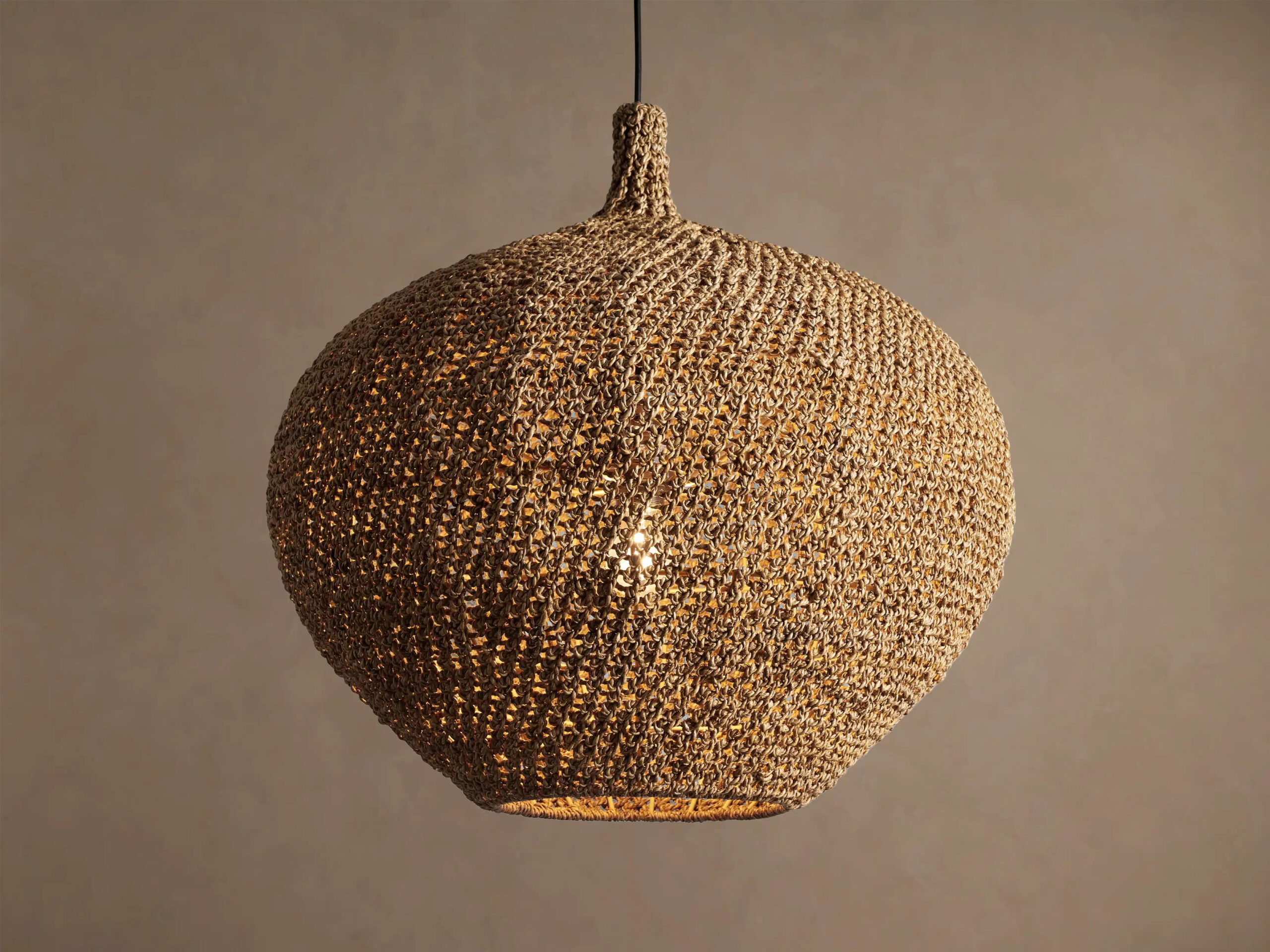 6610113666KT_CYJ260113 GV Canela 26 Inch Woven Rope Pendant Light - Image 1