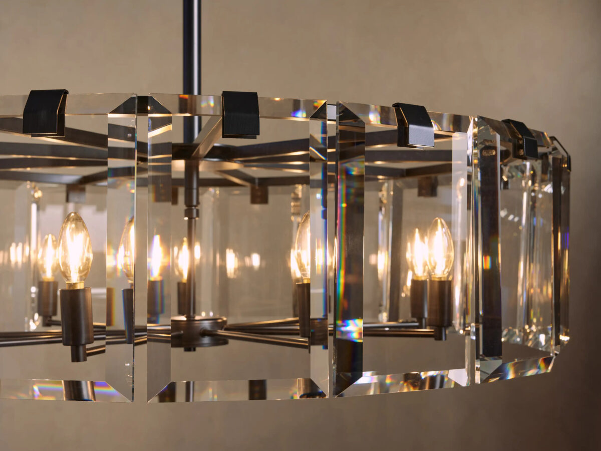 GV Crystal Chandelier Round Brass 30 Inch - Image 9