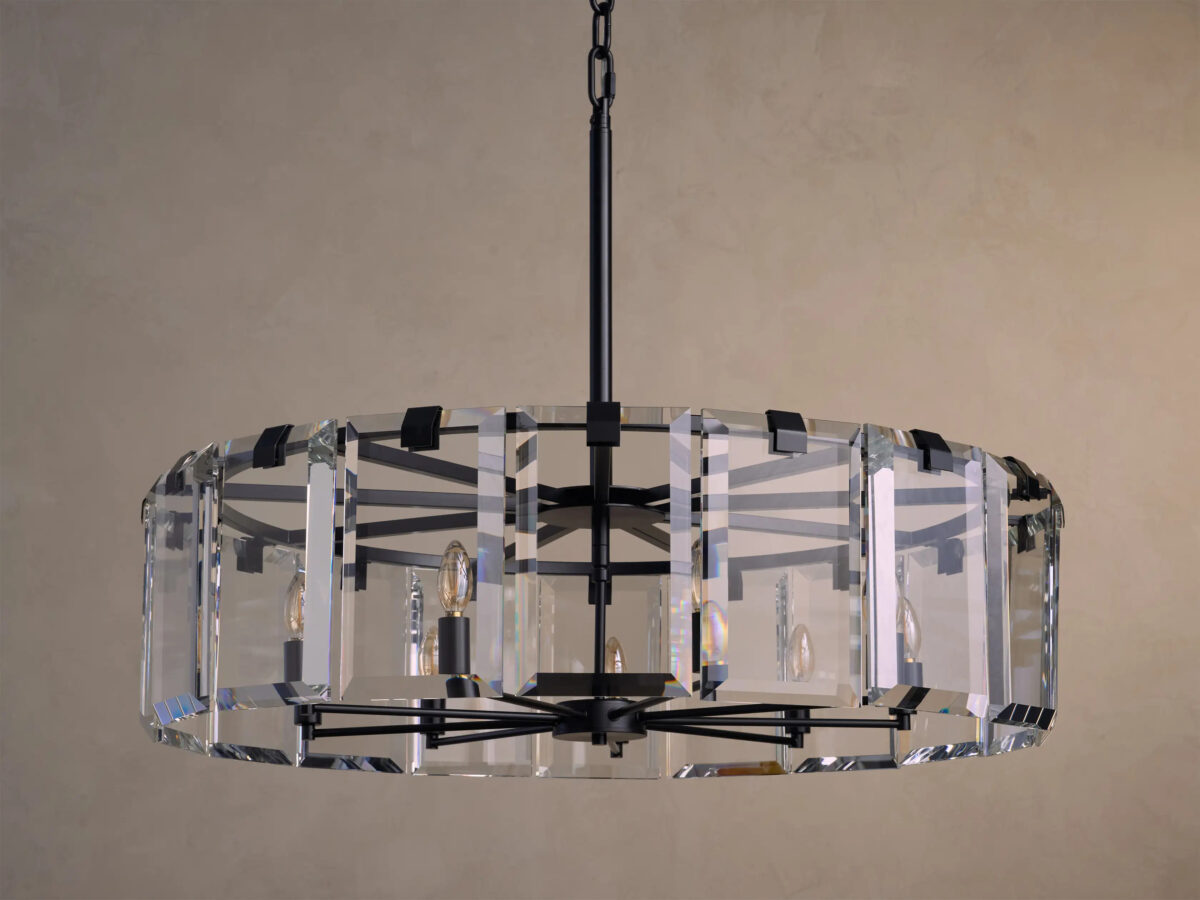 GV Crystal Chandelier Round Brass 30 Inch - Image 8