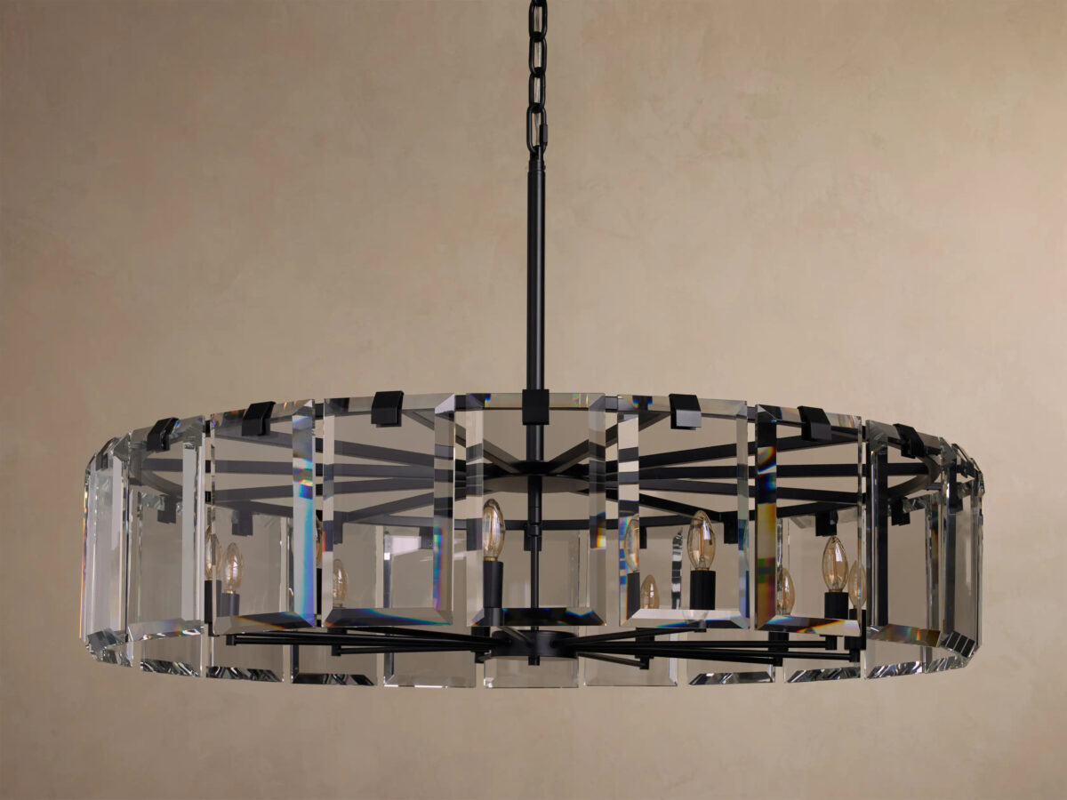 GV Crystal Chandelier Round Brass 30 Inch - Image 19
