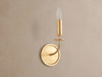 GV Iron Gold Sconce with Antiqued Leaf Finish - Image 3