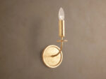 GV Iron Gold Sconce with Antiqued Leaf Finish