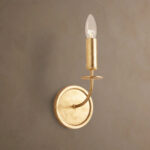 GV Iron Gold Sconce with Antiqued Leaf Finish