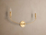 GV Iron Wall Sconce Arnett Double Light in Antiqued Gold - Image 2