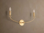 GV Iron Wall Sconce Arnett Double Light in Antiqued Gold