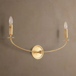 GV Iron Wall Sconce Arnett Double Light in Antiqued Gold