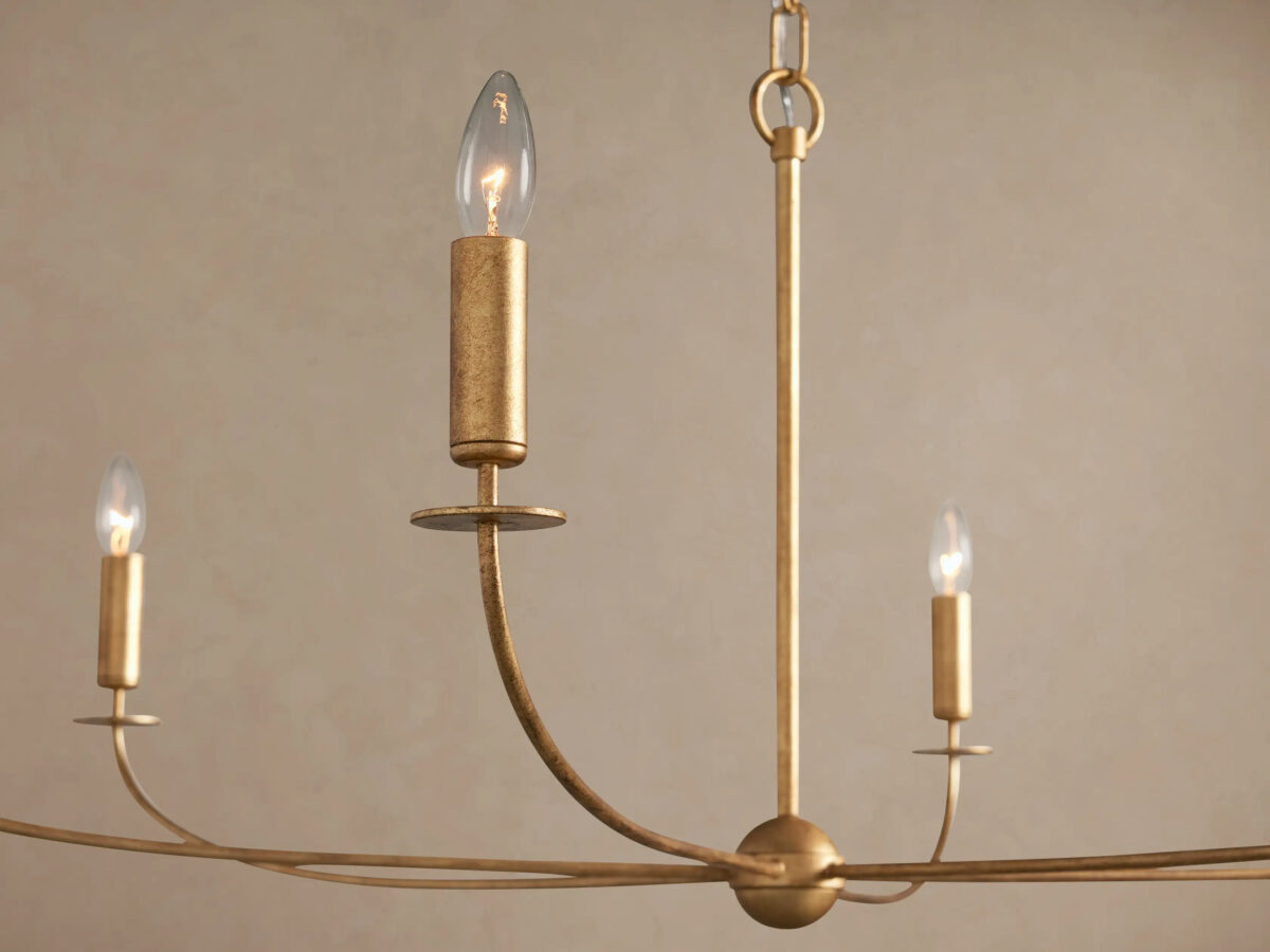 GV Iron Chandelier Round Gold 8 Light - Image 9