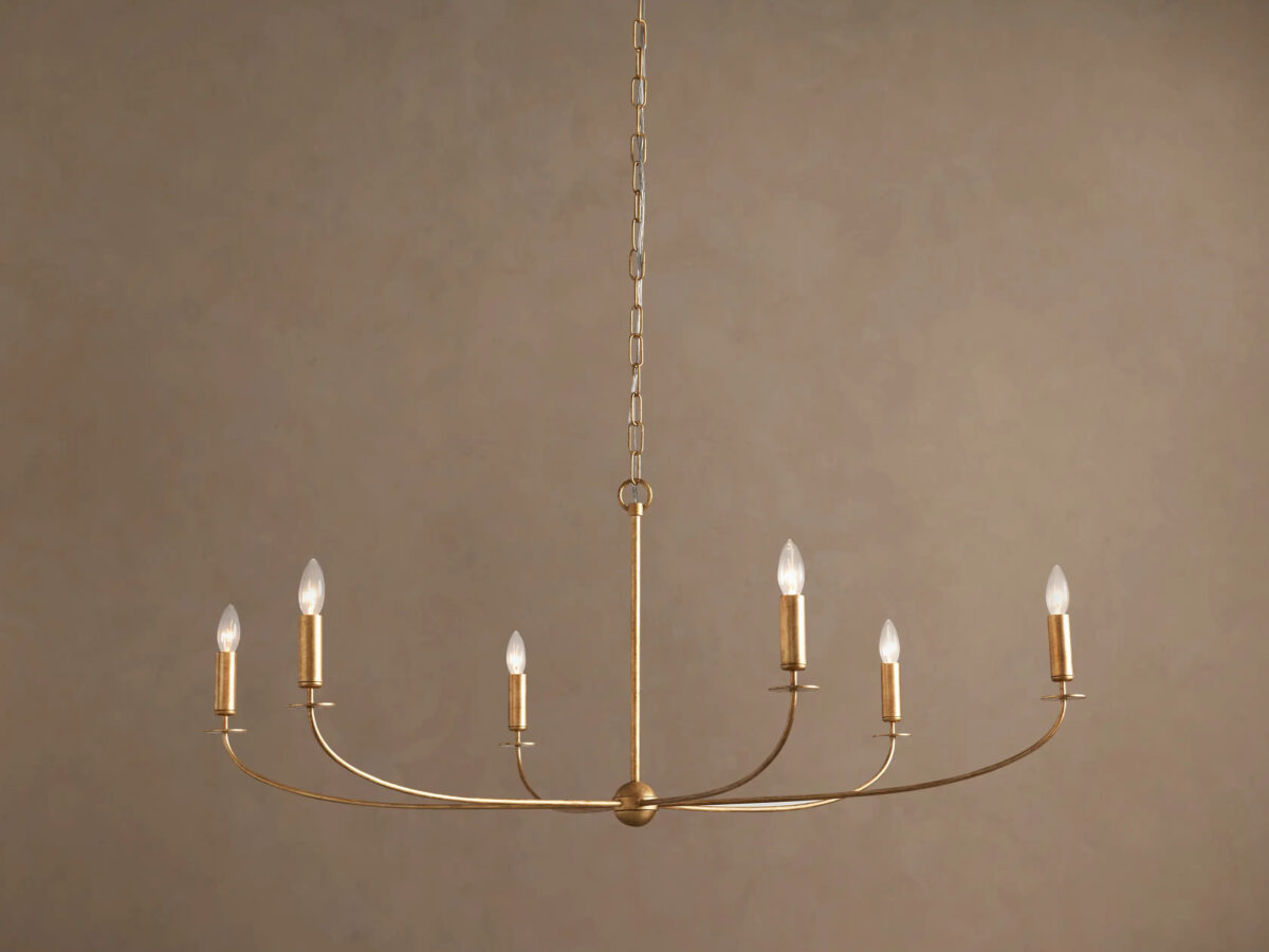 GV Iron Chandelier Round Gold 8 Light - Image 6