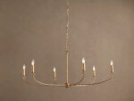 GV Iron Chandelier Round Gold 8 Light - Image 6