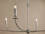 GV Iron Leaf Chandelier in Silver 6 Light - Image 3