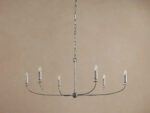 GV Iron Leaf Chandelier in Silver 6 Light - Image 2