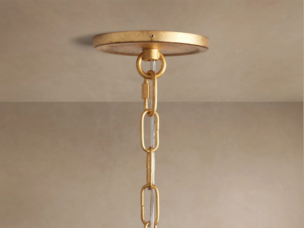 GV Iron Chandelier Round Gold 8 Light - Image 5