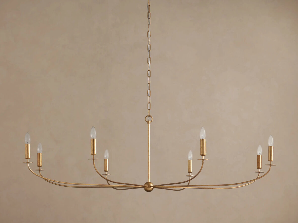 GV Iron Chandelier Round Gold 8 Light - Image 3