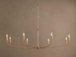 GV Iron Chandelier Round Gold 8 Light
