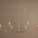GV Iron Chandelier Round Gold 8 Light
