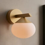 GV Costella Iron Globe Sconce in Gold