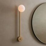 GV Costella Iron Globe Sconce in Gold
