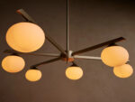 GV Globe Glass Light Round Chandelier in Gold - Image 8
