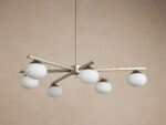 GV Globe Glass Light Round Chandelier in Gold - Image 7