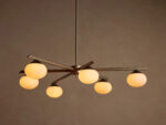 GV Globe Glass Light Round Chandelier in Gold - Image 6