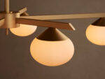GV Globe Glass Light Round Chandelier in Gold - Image 4