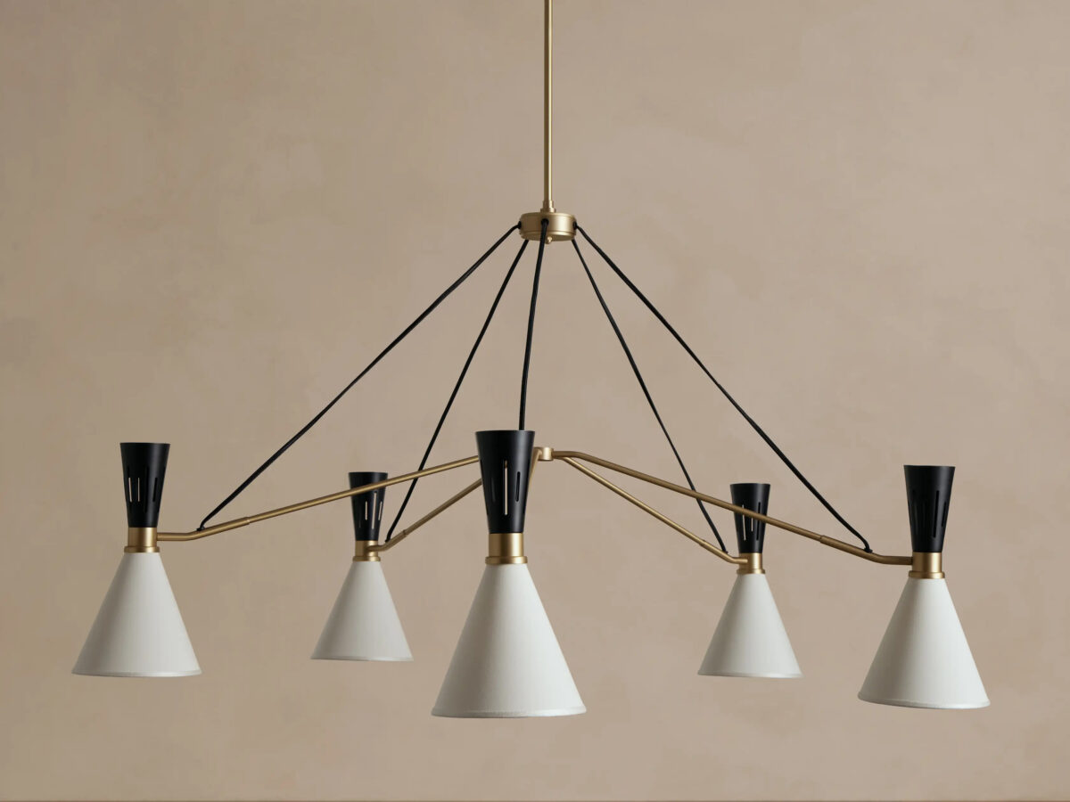 GV Brass Chandelier Ramsey Round 5 Light - Image 2