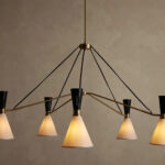 GV Brass Chandelier Ramsey Round 5 Light