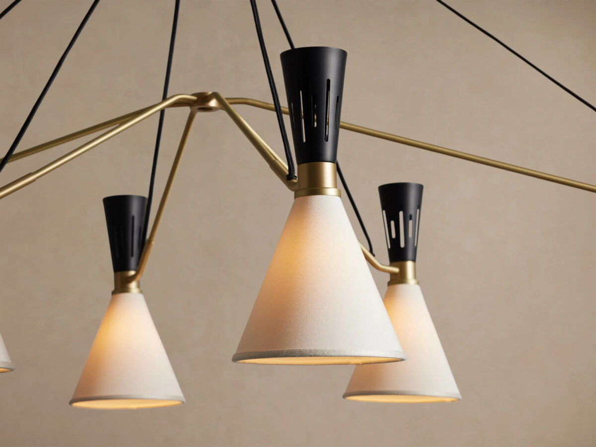 GV Ramsey Brass Linear Light Chandelier - Image 3