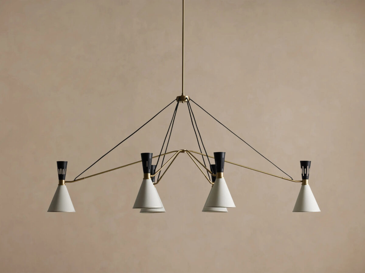 GV Ramsey Brass Linear Light Chandelier - Image 2