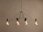 GV Ramsey Brass Linear Light Chandelier