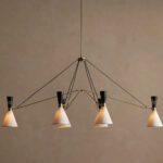 GV Ramsey Brass Linear Light Chandelier