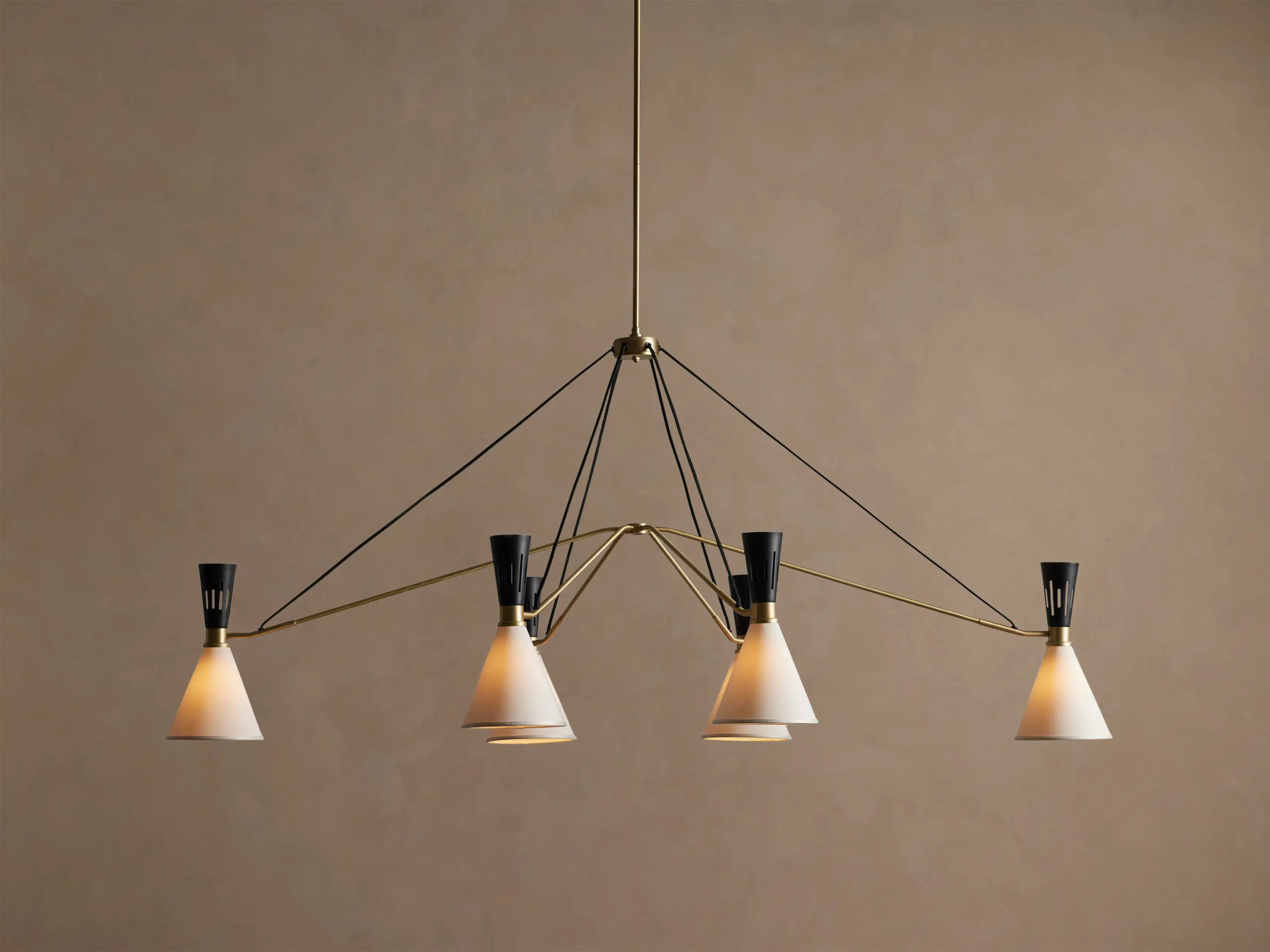 6610182H625_CRD260117 GV Ramsey Brass Linear Light Chandelier - Image 1