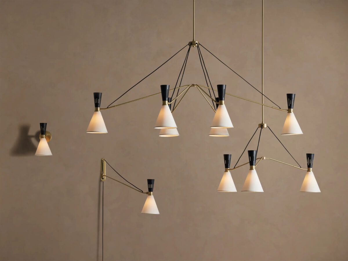GV Ramsey Brass Linear Light Chandelier - Image 5