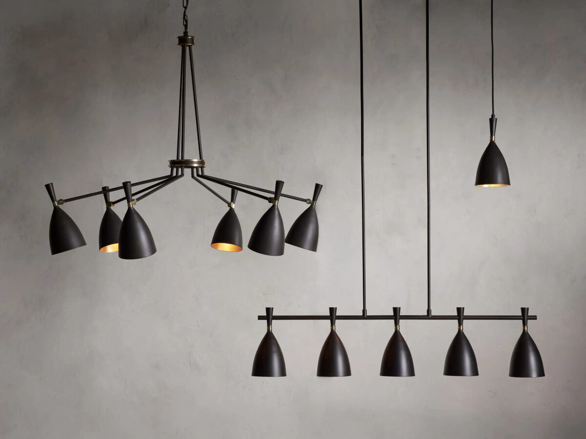 GV Jacarra bronze chandelier Linear Five Light - Image 5