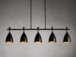 GV Jacarra bronze chandelier Linear Five Light
