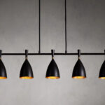 GV Jacarra bronze chandelier Linear Five Light