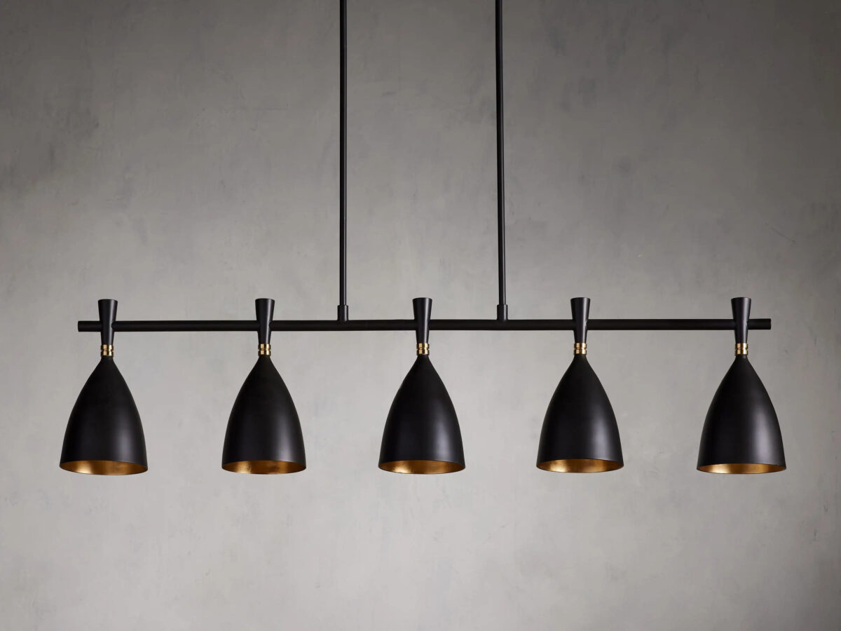 GV Jacarra bronze chandelier Linear Five Light - Image 2