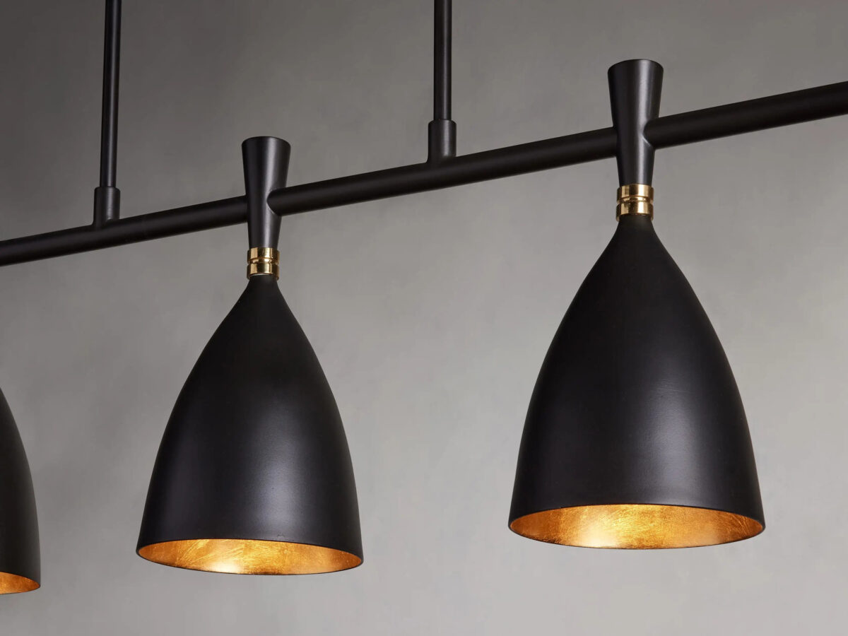 GV Jacarra bronze chandelier Linear Five Light - Image 3