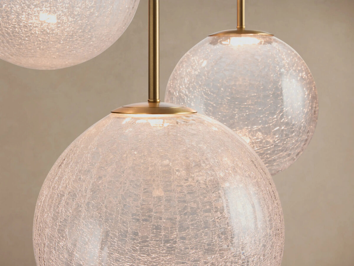 GV Casen Modern Glass Light Round Chandelier - Image 4