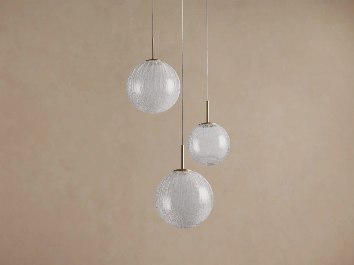 GV Casen Modern Glass Light Round Chandelier - Image 3