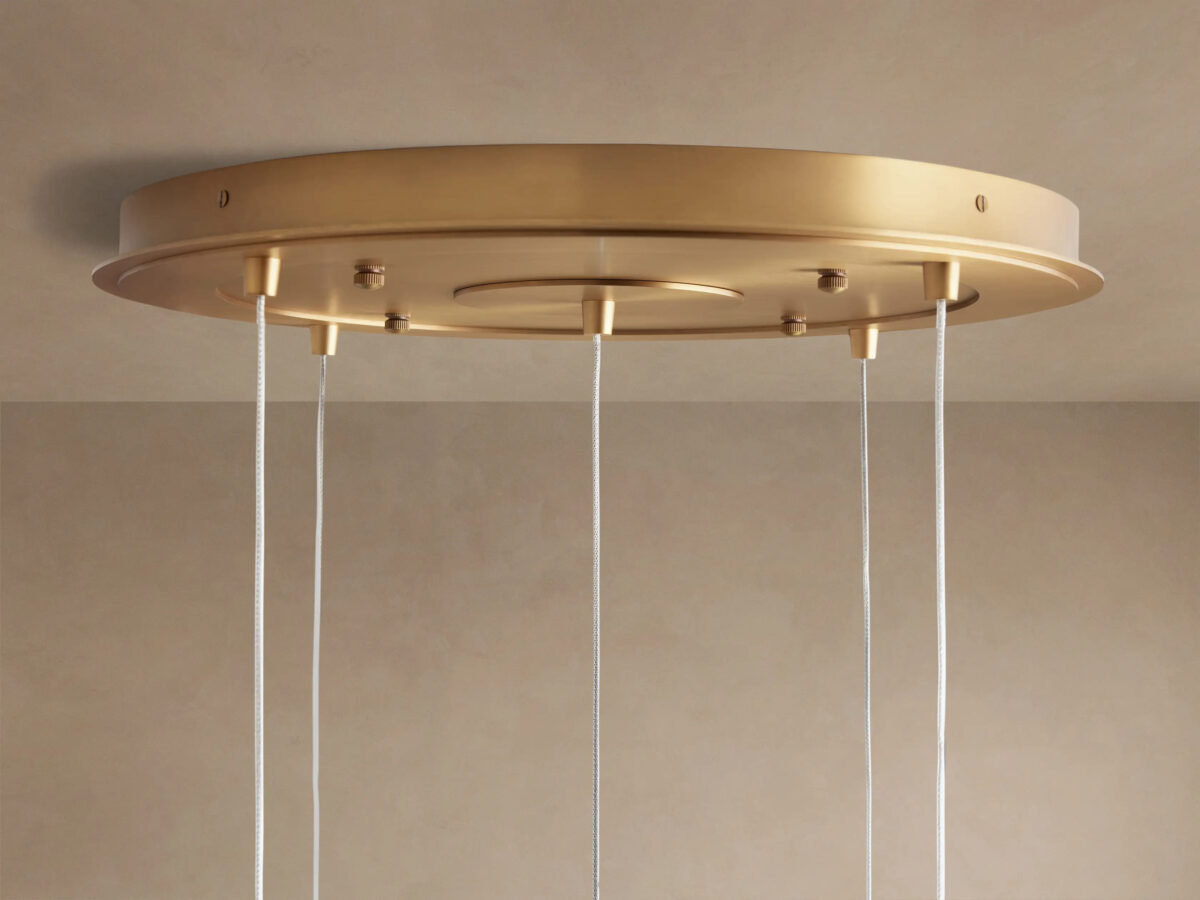 GV Casen Modern Glass Light Round Chandelier - Image 10
