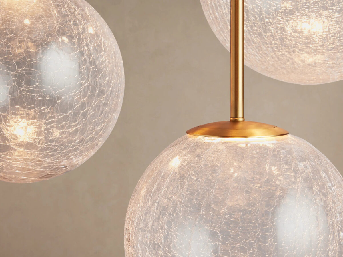 GV Casen Modern Glass Light Round Chandelier - Image 9