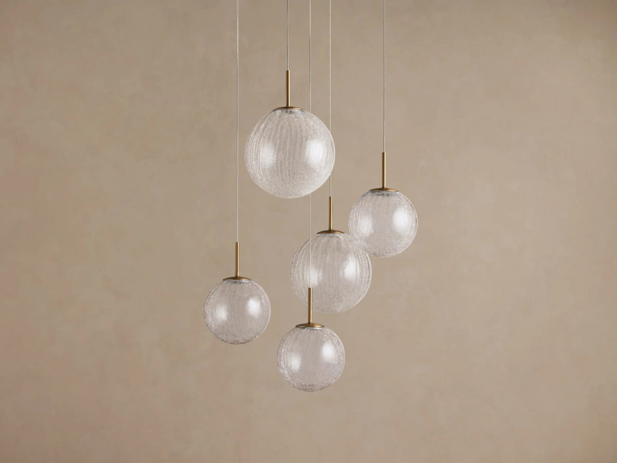 GV Casen Modern Glass Light Round Chandelier - Image 8