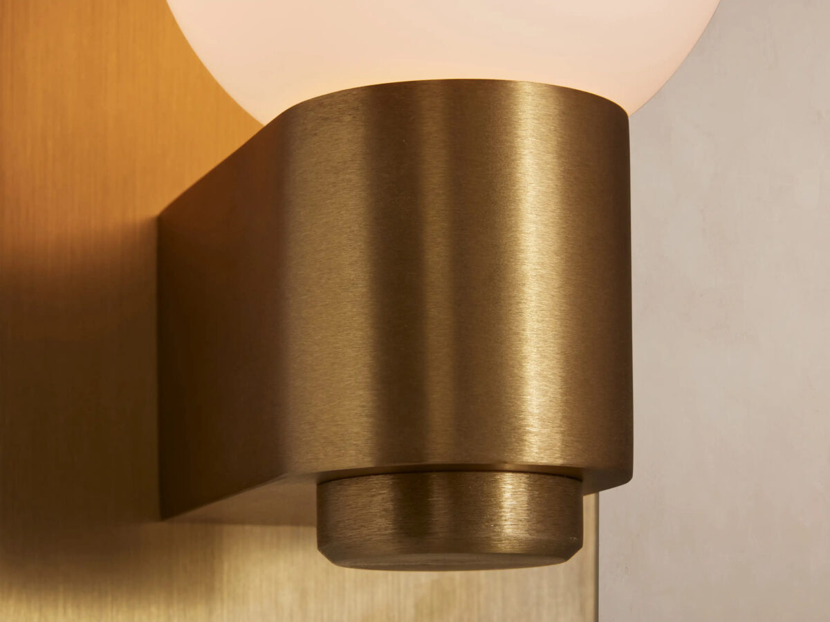 GV Casen Matte Opal Brass Glass Sconce - Image 3