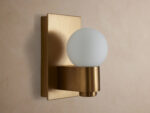 GV Casen Matte Opal Brass Glass Sconce - Image 2