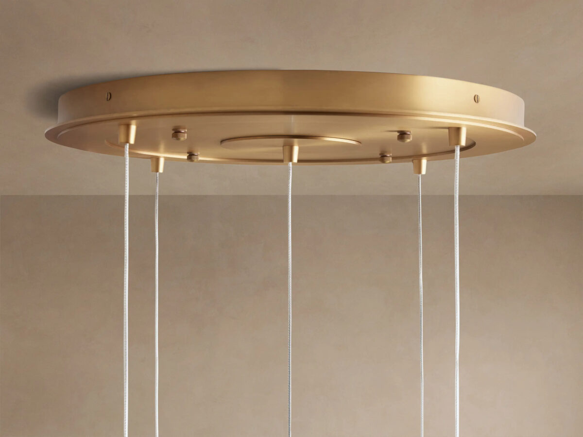 GV Casen Modern Glass Light Round Chandelier - Image 30