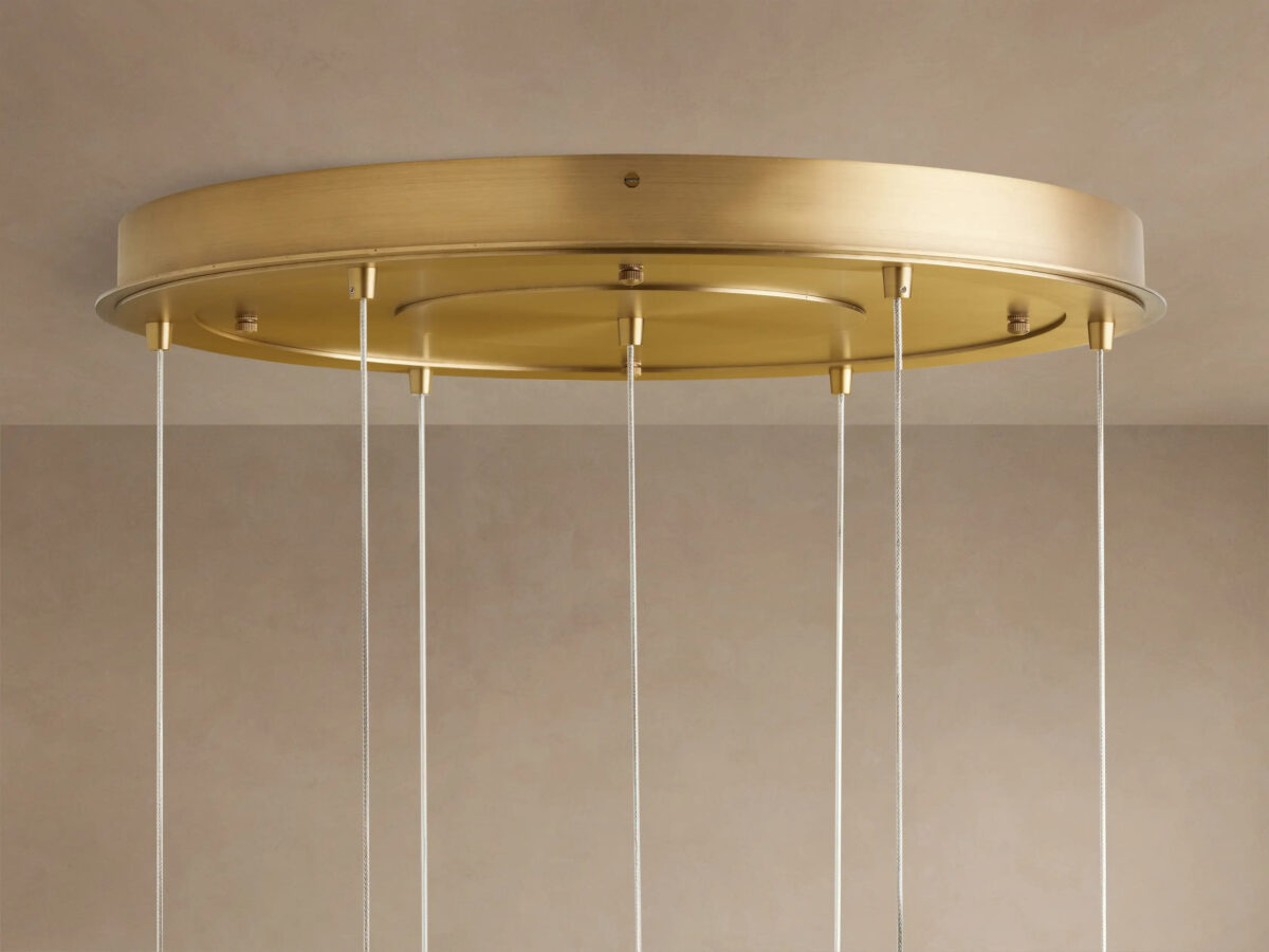 GV Casen Modern Glass Light Round Chandelier - Image 35
