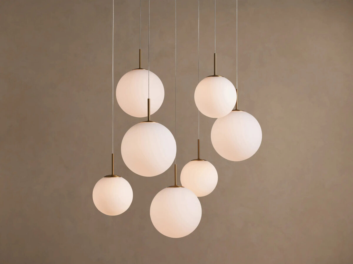GV Casen Modern Glass Light Round Chandelier - Image 31